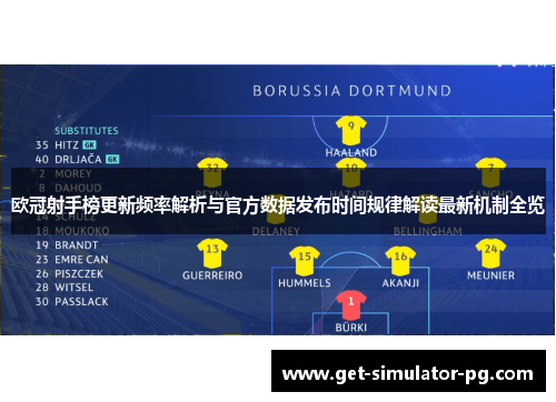 欧冠射手榜更新频率解析与官方数据发布时间规律解读最新机制全览